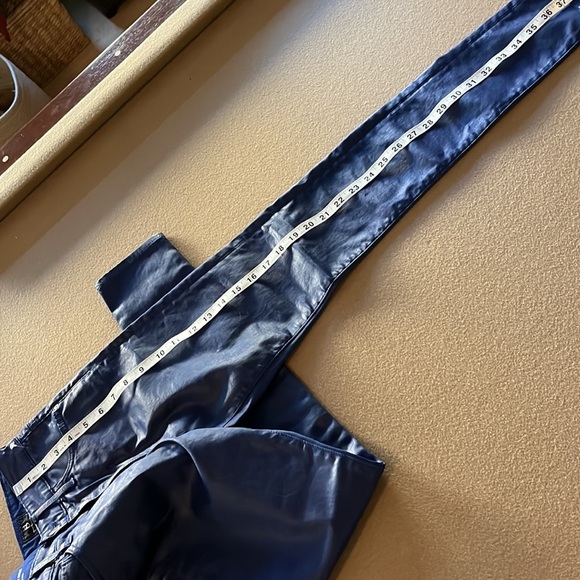 AG Farrah Skinny Ankle High Rise Leatherette Coated Jean- Size 26 R - Picture 12 of 13